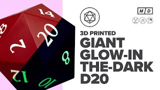 Giant 3D Printed D20 Dice