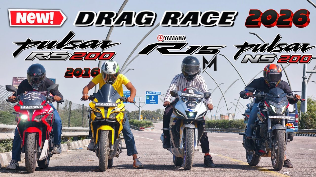 2026 Pulsar RS200 VS 2026 R15M VS 2026 NS200 VS RS200 BS3.|| Drag Race ...