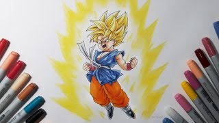 Drawing Kid Goku Super Saiyan - Dragon Ball Gt