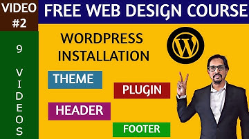 How to install Wordpress - Theme - Plugins | Free web design course - Video 2
