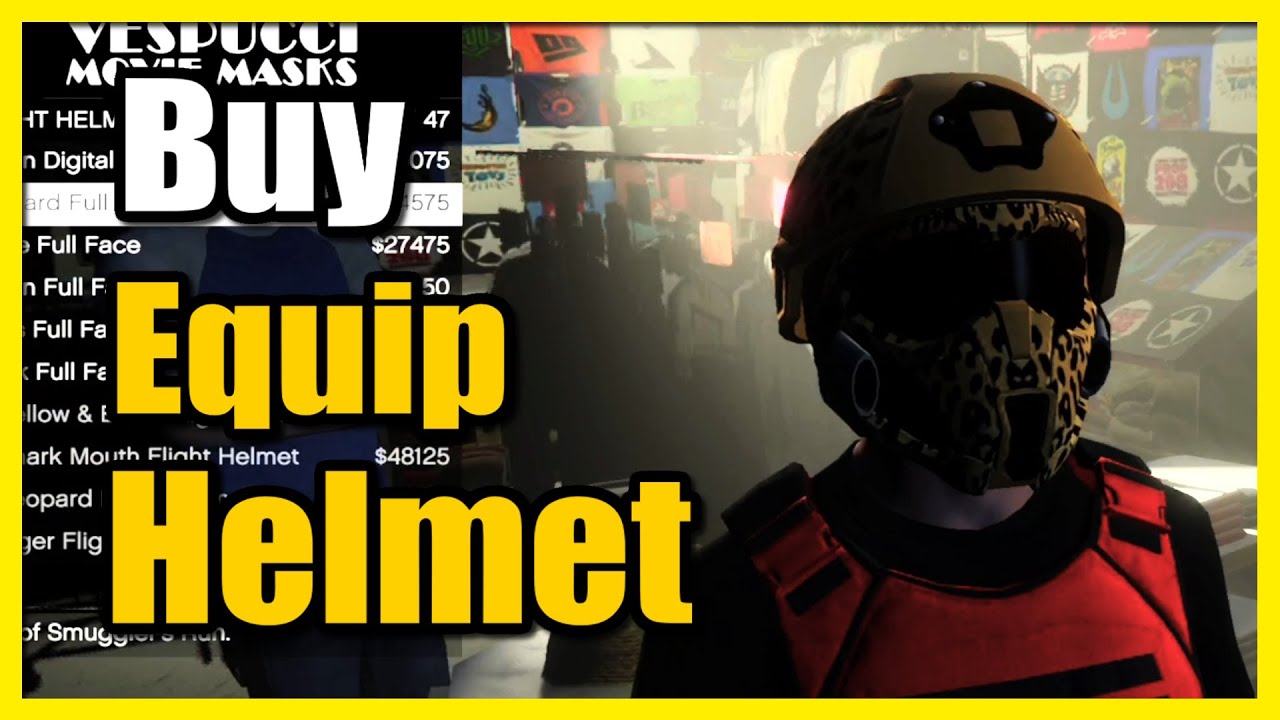 How to Buy & Equip Helmet to Character in GTA 5 Online (Fast Tutorial ...