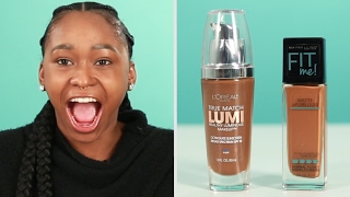 Women Try Drugstore Foundation