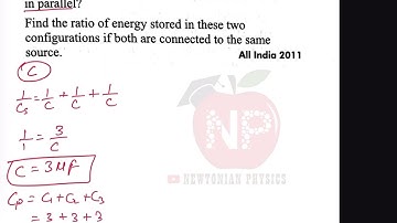 net capacitance of 3 identical capacitors in series is 1 microfarad what will be their.. #physics