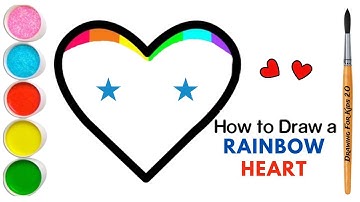 Rainbow Heart Glitter Coloring For Kids | Learn Shapes, Colors For Toddlers | Magic Fingers Art