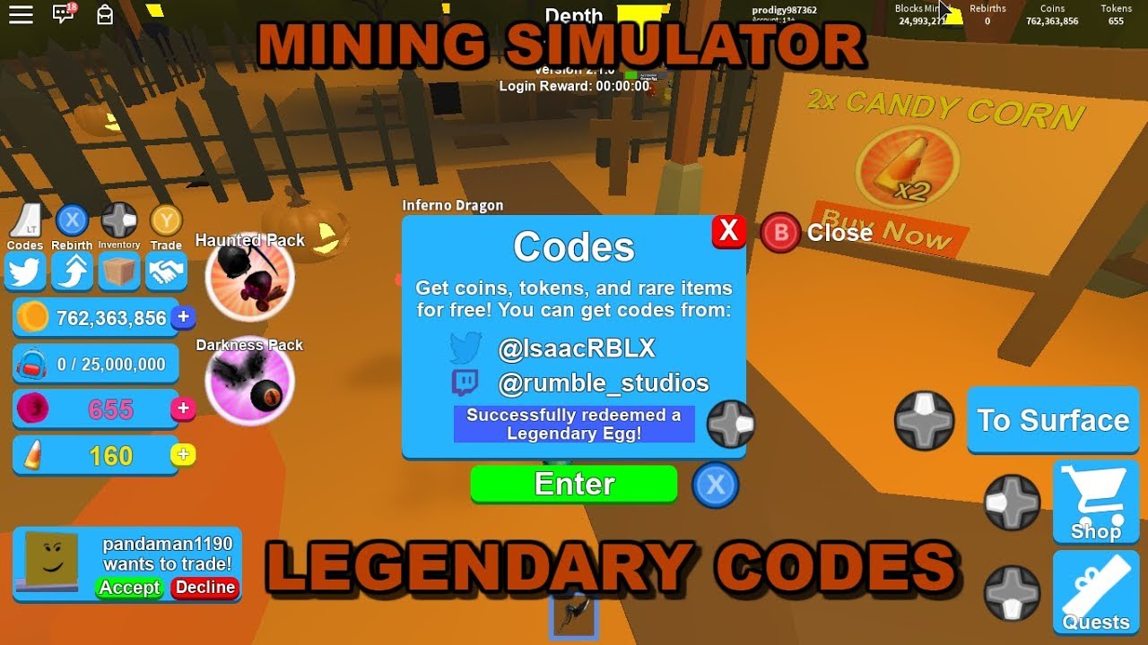 mining-simulator-halloween-legendary-codes-youtube