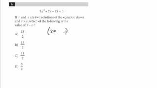 New PSAT Math Concepts: Advanced Math #1