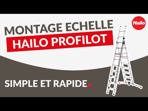 Montage de l'échelle transformable à rattrapage de niveau Hailo ProfiLot !