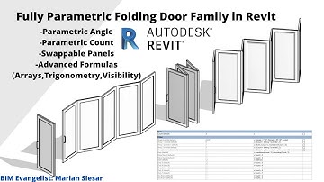 Fully Parametric Folding Door Family in Revit with any angle and any count l Advanced Revit Tutorial