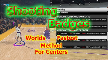 How to Get Shooting Badges Worlds Fastest Method For Centers on NBA 2K20