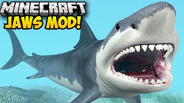 Minecraft Mods: JAWS MOD! (KILLER SHARKS, SHARKS ATTACK IN MINECRAFT) (Minecraft Mod Showcase)