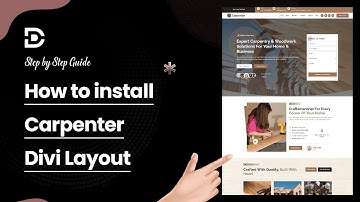 How to Install the Carpenter Divi Layout DiviDream