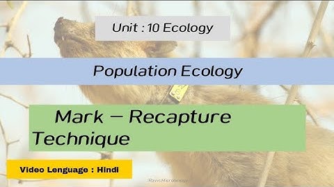 MARK - RECAPTURE TECHNIQUE in Hindi / Unit 10 Ecology / Population Ecology / CSIR NET Life Science