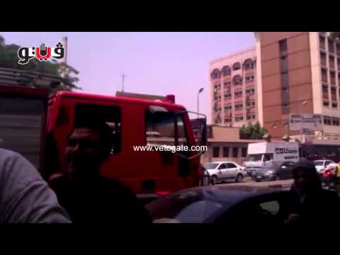 حريق مبني سكني بشارع السرايا