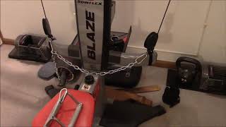 Low Cable Rows on the Bowflex Blaze: An alternative to lat pull downs.