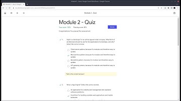 Module 2: Quiz Infrastructure and Application Modernization with Google Cloud