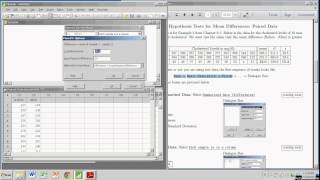 Test for Mean Difference, Paired Data, Minitab, Raw Data in Two Columns