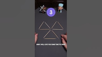 How to find five triangles by moving only three matches#puzzle#iq#iqtest