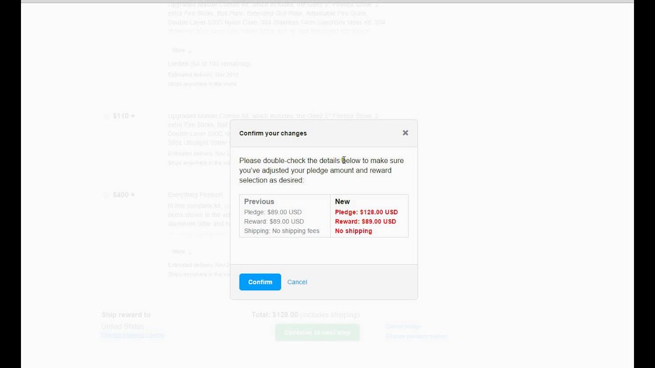 Change your G2 5" Firebox Stove Pledge on Kickstarter YouTube