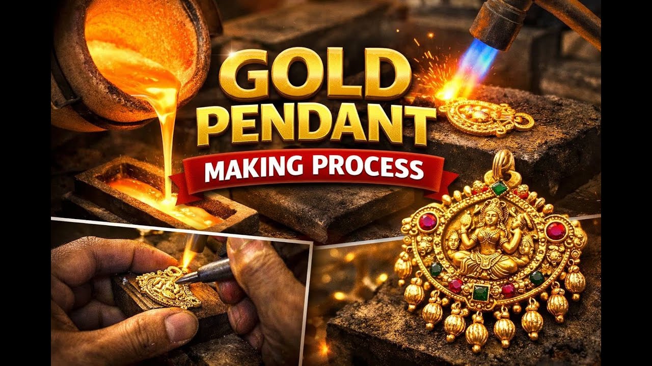 Unique Gold Pendant Making Process 