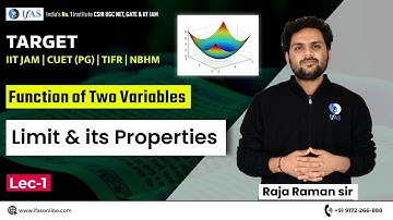 Limit and its properties in Function of two variables | L-1 | IIT JAM