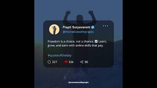 Financial Freedom Is A Choice Learn, Grow Earn Online Build Wealth With High-Income Skills