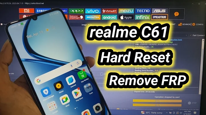 Realme C61 RMX3933 Hard Reset Bypass FRP Google Account Lock New Security by unlocktool