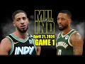 Milwaukee bucks vs indiana pacers full game 1 highlights  april 21 2024  2024 nba playoffs