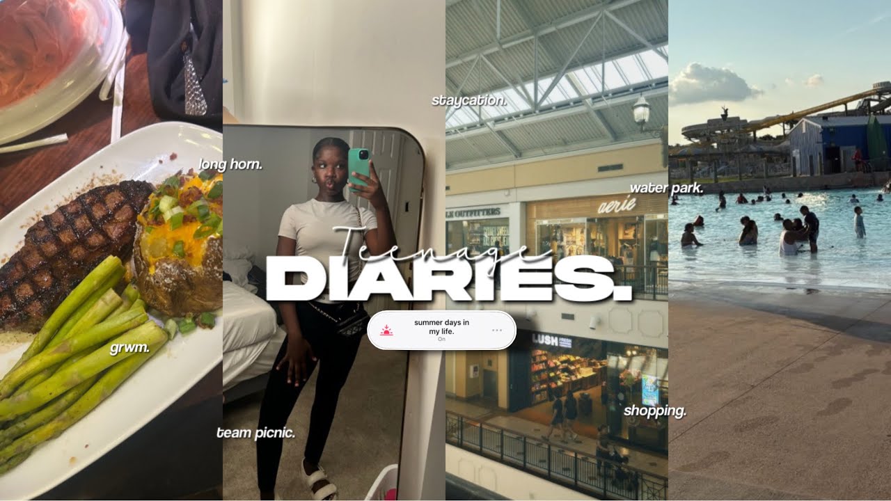 TEENAGE DIARIES 006 ♡︎ water park~grwm~shopping~staycation~dinner~ect | @kaehalima
