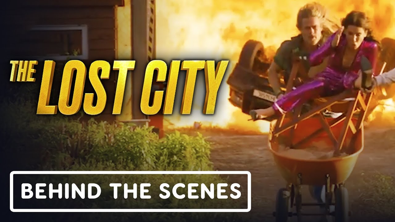 The Lost City – Official Wheelbarrow Escape Behind the Scenes (2022) Sandra Bullock, Channing Tatum – IGN