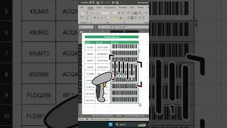 Create a Barcode in Excel in 30 seconds 🤯 #shorts