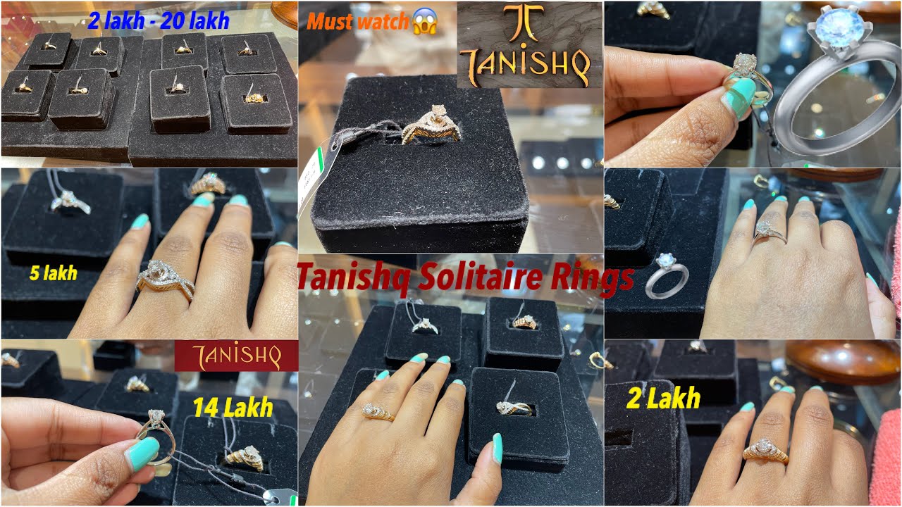 Tanishq Solitaire Diamond Rings 💍 | 😱🙈Solitaire Rings 1.5 Lakh - 14 Lakh  range | Solitaire 💎 - YouTube