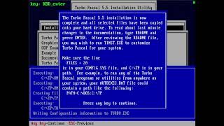Turbo Pascal 5.5 - Automated Floppy Install (dosbox-automation)