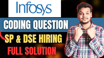 Infosys SP And DSE Coding Question | Infosys Previous Year Coding Question with Solution | SP Hiring