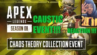 CAUSTIC'S TOWN TAKEOVER!!! APEX LEGENDS CHAOS THEORY COLLECTION EVENT TRAILER//REACTION!!! FACE CAM!
