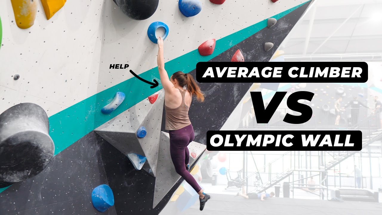 Average climber vs the Olympic bouldering wall YouTube