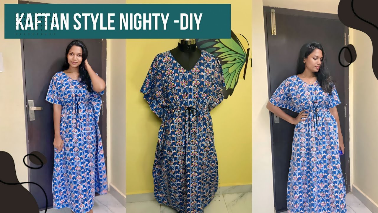 night dress cutting and stitching in tamil Simple & Easy Night Dress Stitching | Nighty Cutting and Stitching in Tamil