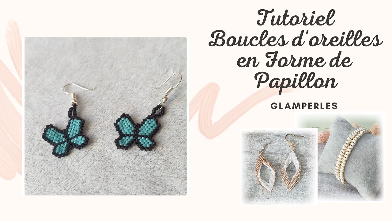 DIY Boucles d'oreilles tropicales, philodendron et perles Miyuki