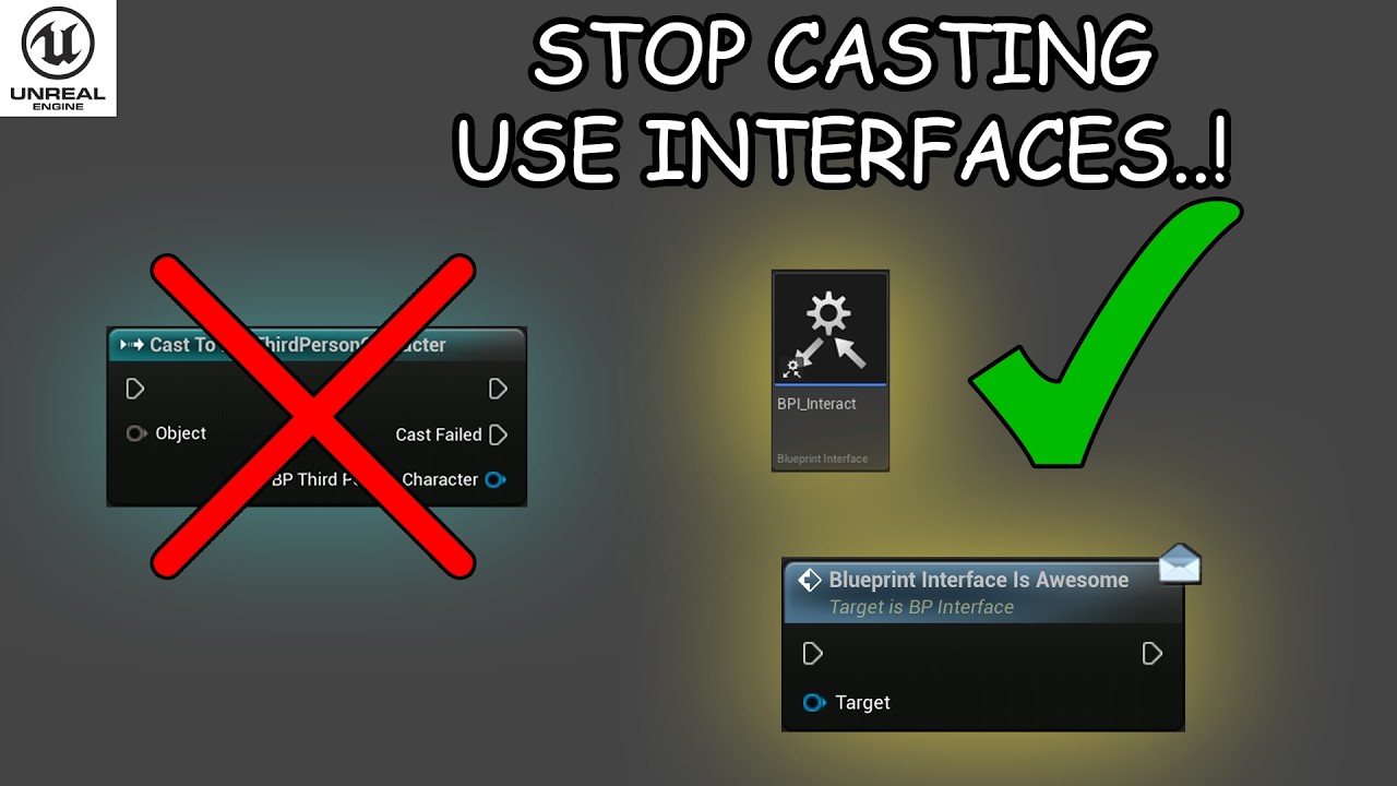 Unreal Engine 5 | Stop Casting Learn Interfaces | How to use Blueprint ...