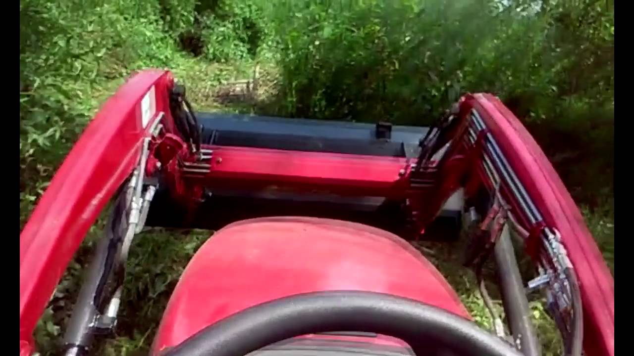 Bush Hogging With Massey Ferguson GC1715 - YouTube