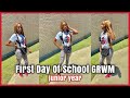 GRWM for the first day of school+ mini vlog *junior year* || myya