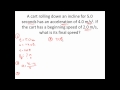 1d kinematic motion practice  acceleration example problem