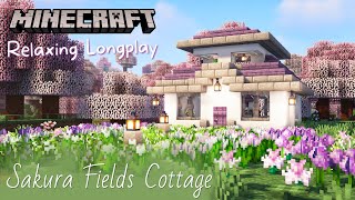 Minecraft Longplay | Cozy Cherry Blossom Cottage (no commentary)