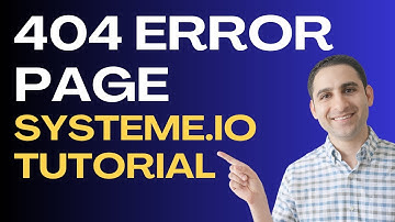 404 Error Page creation in Systeme.io