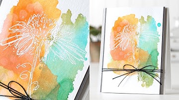 Watercolor Background with Darkroom Door Stamps