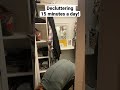 Working on decluttering 15 minutes a day today was the closet