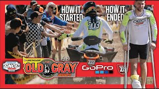 GNCC Old Grey day almost ended with a broken leg.  Austin Abney GoPro POV