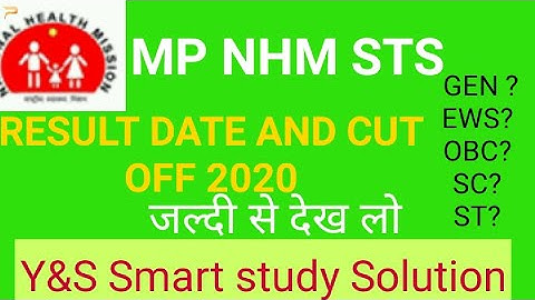 MP NHM STS RESULT AND CUT OFF 2020