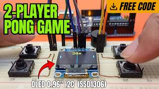 Arduino OLED Pong Game 🎮 2 Player Arcade with Timer & Sound (Beginner Friendly) screenshot 2