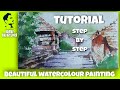 Beautiful watercolour paintingtutorialstep by step  sourav mad art lover 