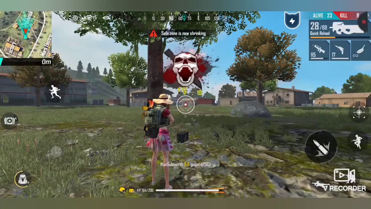 Free fire hacker gameplay.All skin,map pro.Tutorial 3 like magyarul